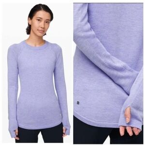 Lululemon Sit In Lotus Sweater Heathered Lavender Dusk